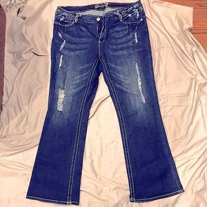 Seven7 Bootcut Jeans Distressed
